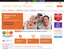 Tablet Screenshot of oakfieldstreetsurgery.co.uk